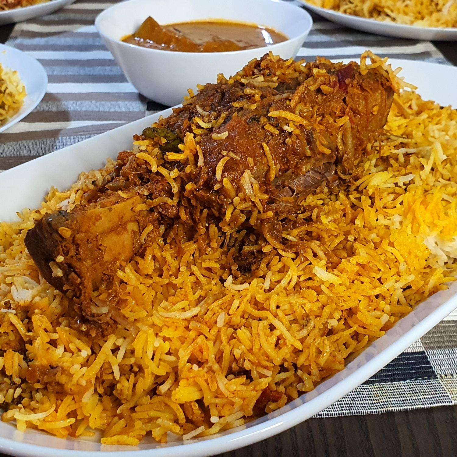 Lamb Shank Dum Briyani